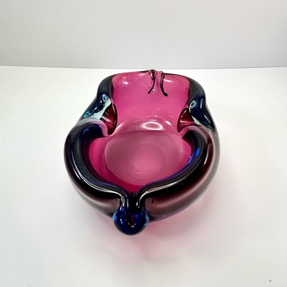 Sommerso vintage glass bowl, pink, purplish and blue - Picture 8 of 10